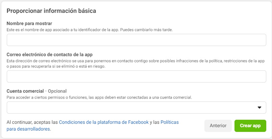 Configuración intereses ocultos desarrolladores Facebook